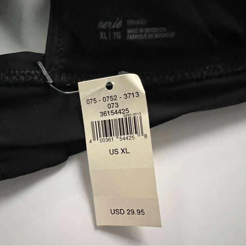 Aerie Women's Black Triangle Bikini Swim Top Size xl Adjustable Straps - Picture 6 of 7